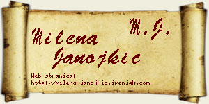Milena Janojkić vizit kartica